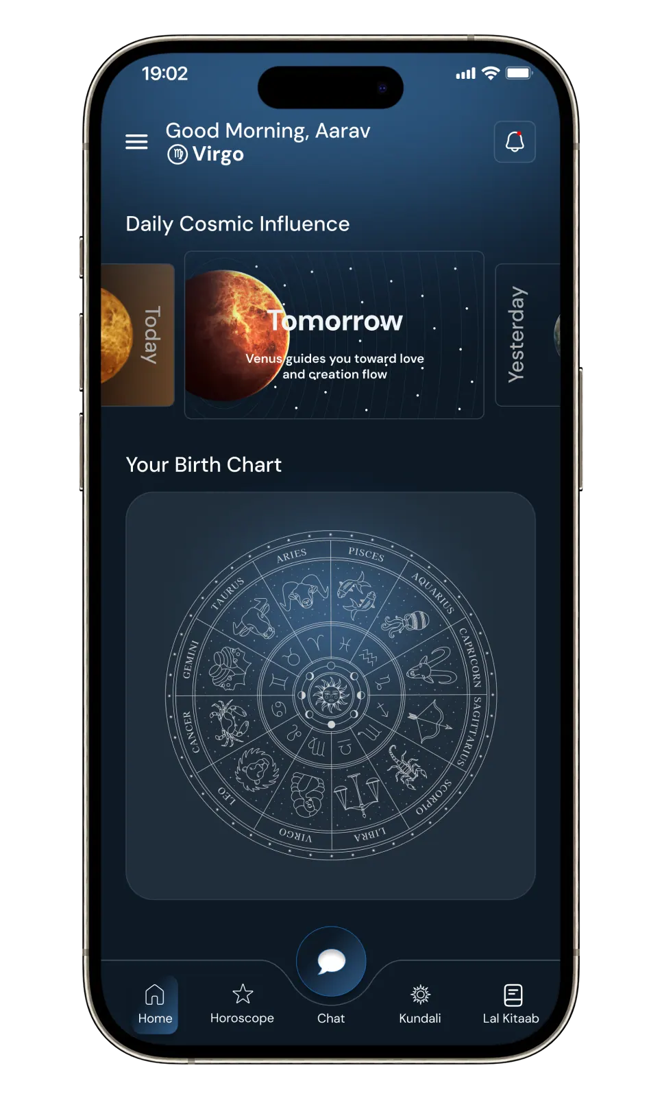 Astromantra home screen